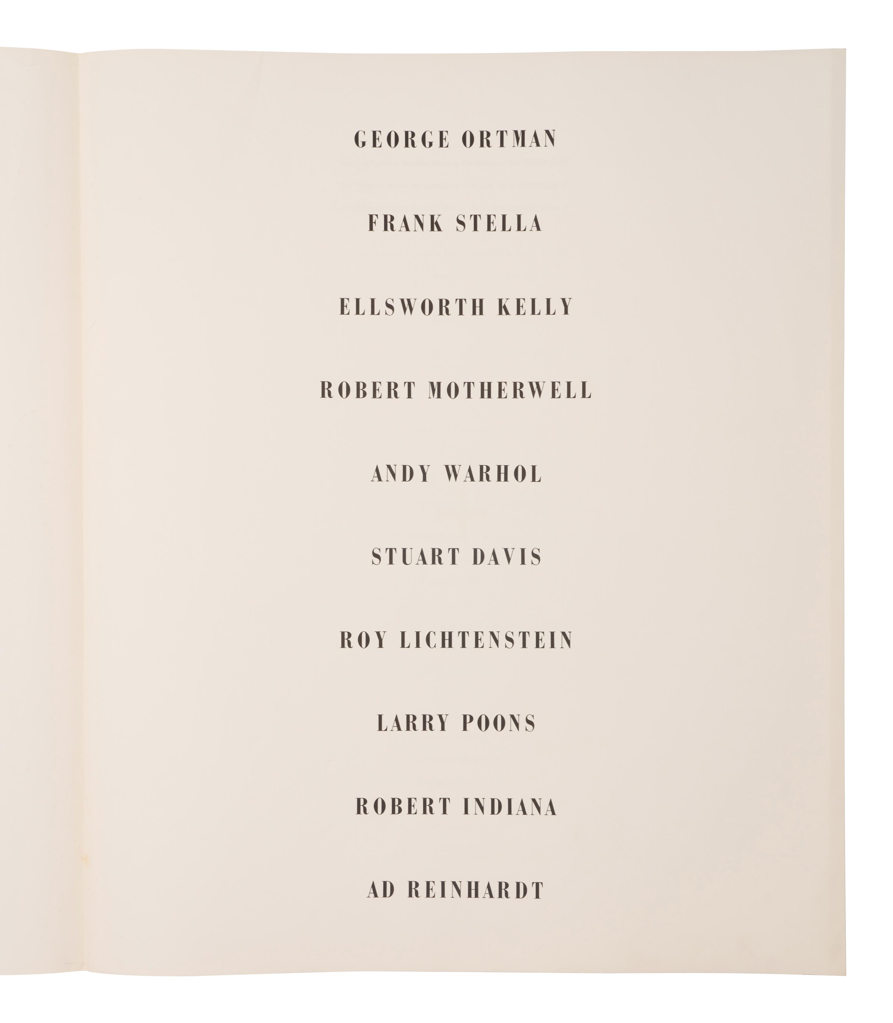 X + X (Ten Works by Ten Painters) (complete portfolio of ten including text pages and portfolio case), 1964