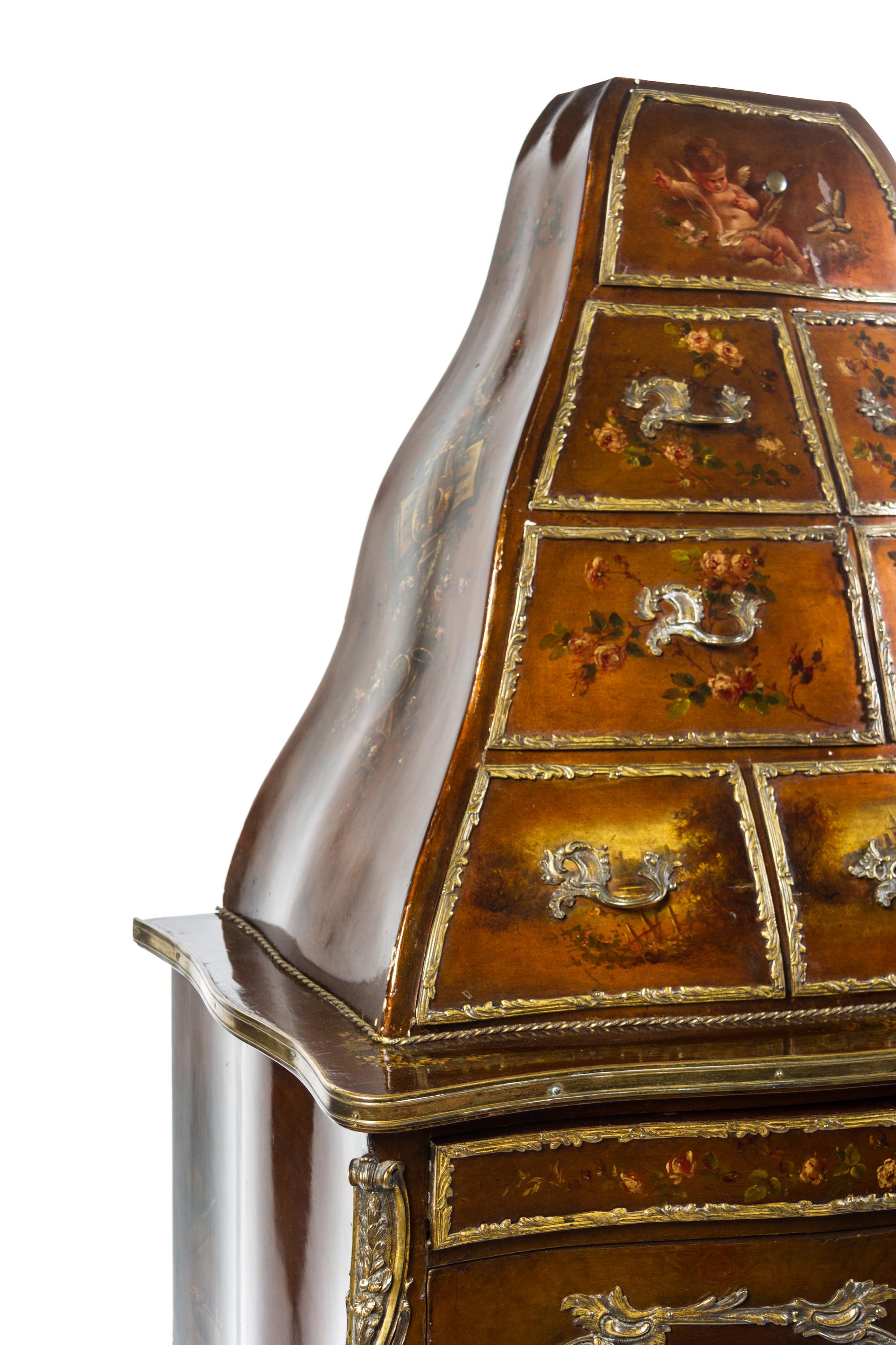 A Louis XV Style Gilt Bronze Mounted Vernis Martin Cabinet Height 69 x width 36 x depth 17 1/2 inches. — EARLY 20TH CENTURY