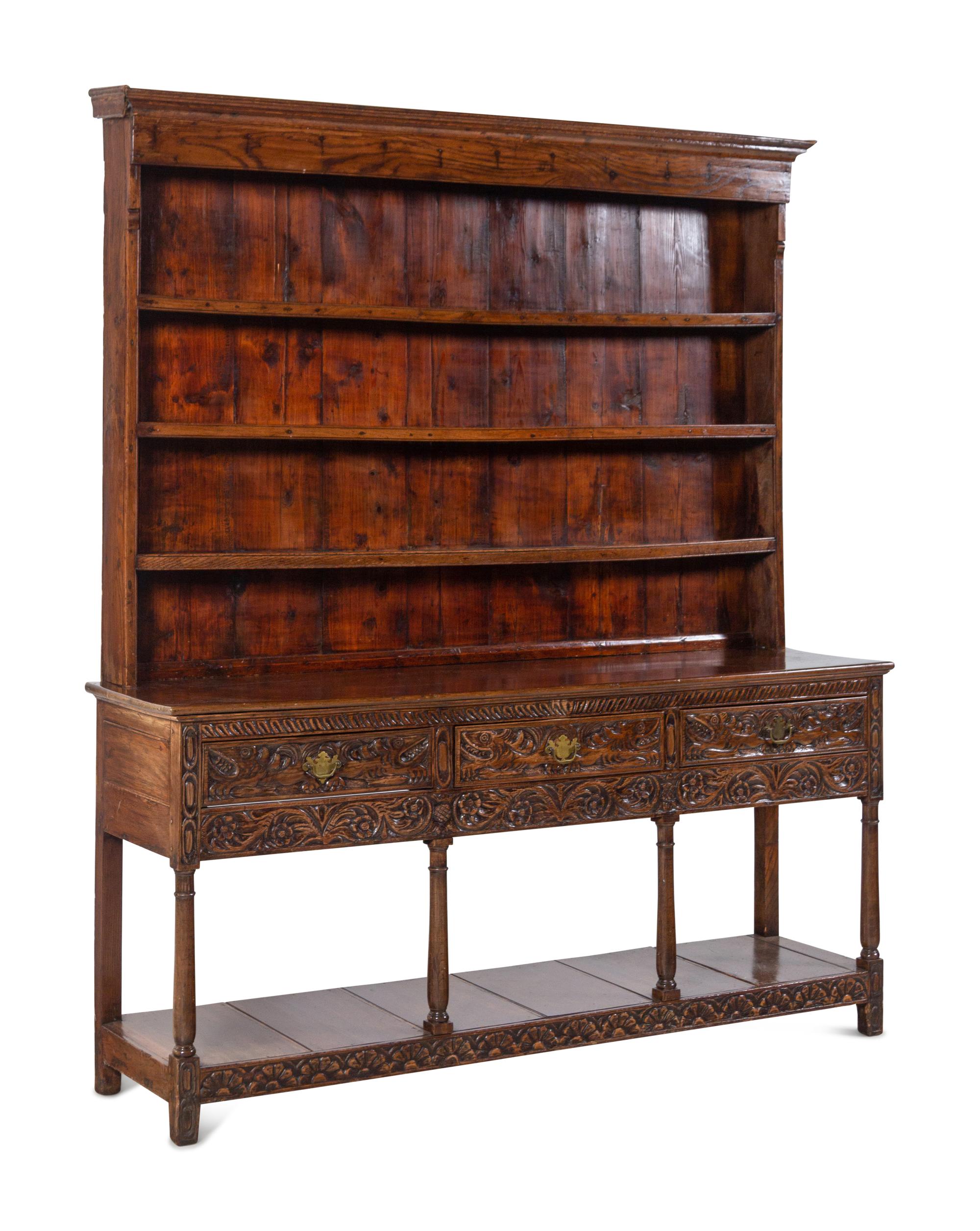 A Welsh Oak and Walnut Dresser
