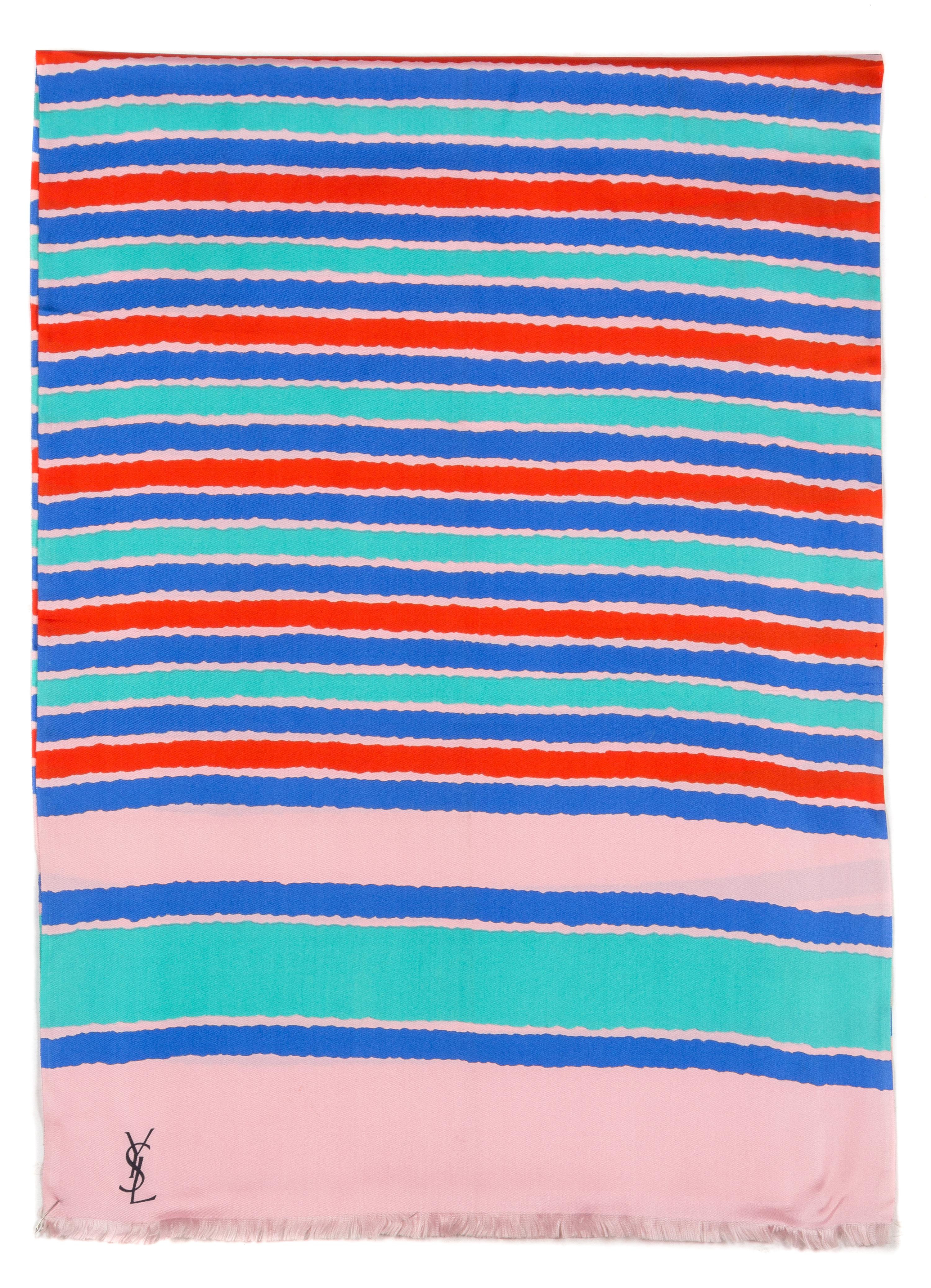 A Collection of Three Yves Saint Laurent Silk Scarves,
