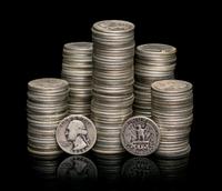 A Collection of United States Pre-1964 George Washington Quarter-Dollar Coins