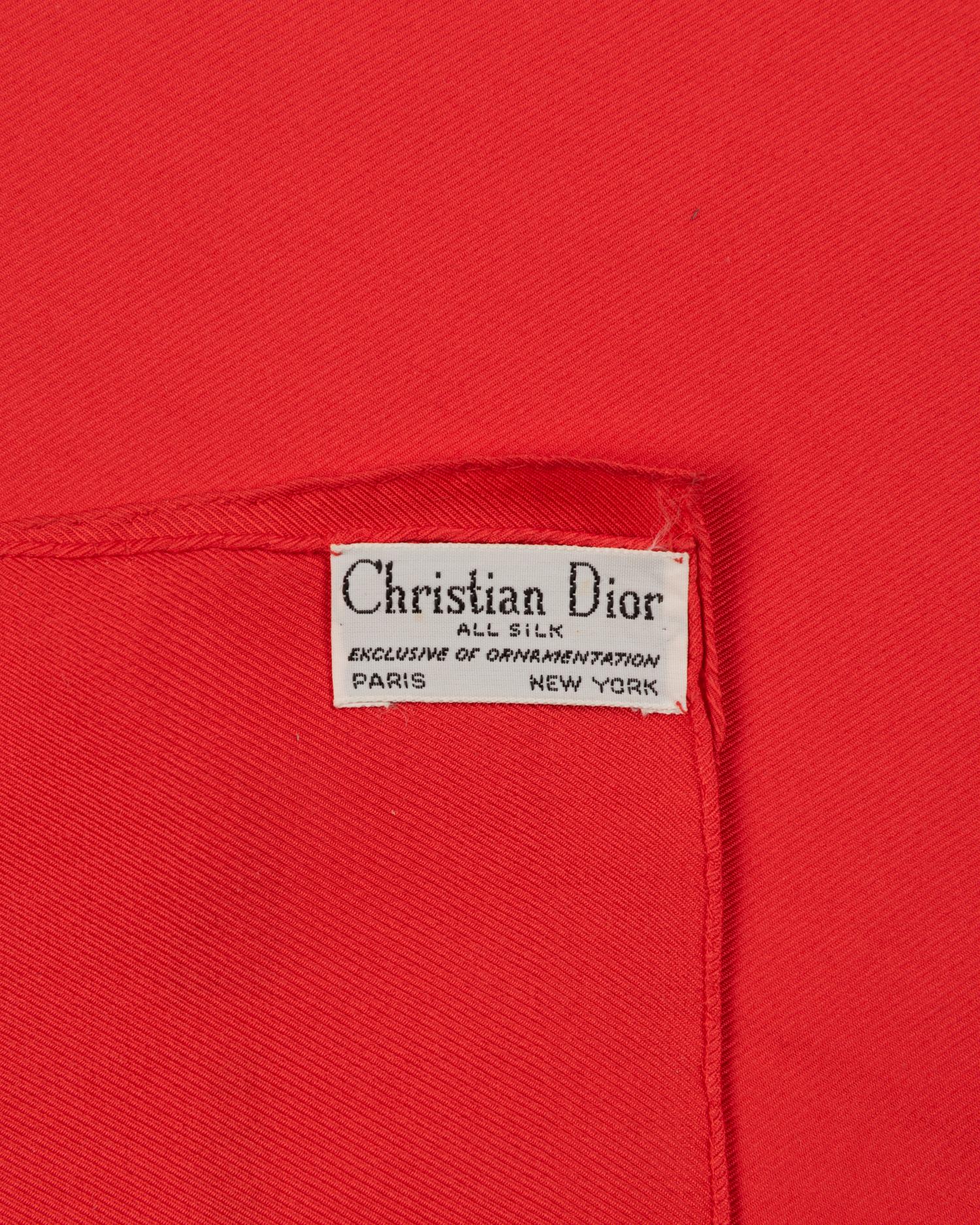 Six Silk Scarves: Three Yves Saint Laurent, One Valentino, and One Chanel, 1980-2000s