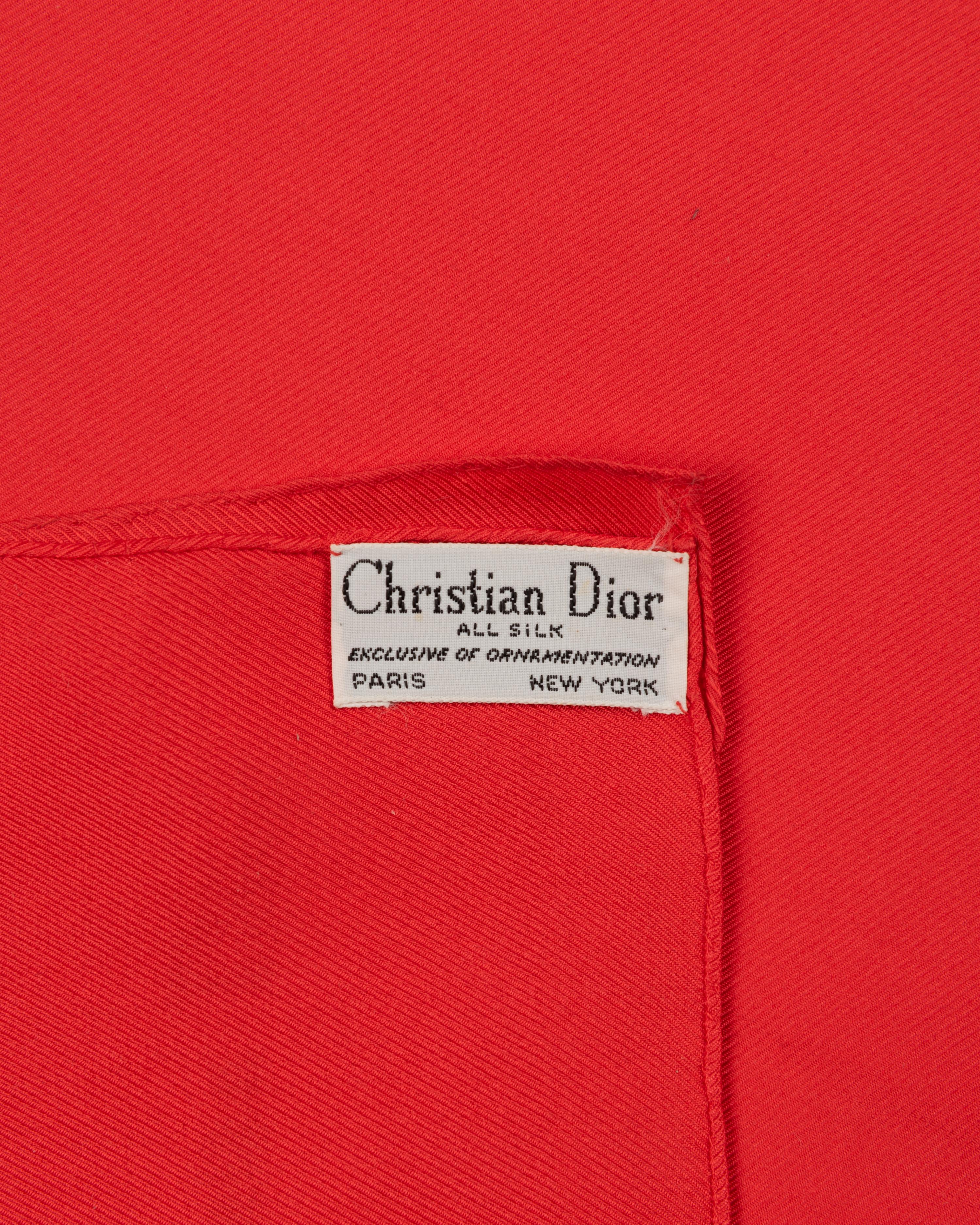Six Silk Scarves: Three Yves Saint Laurent, One Valentino, and One Chanel, 1980-2000s
