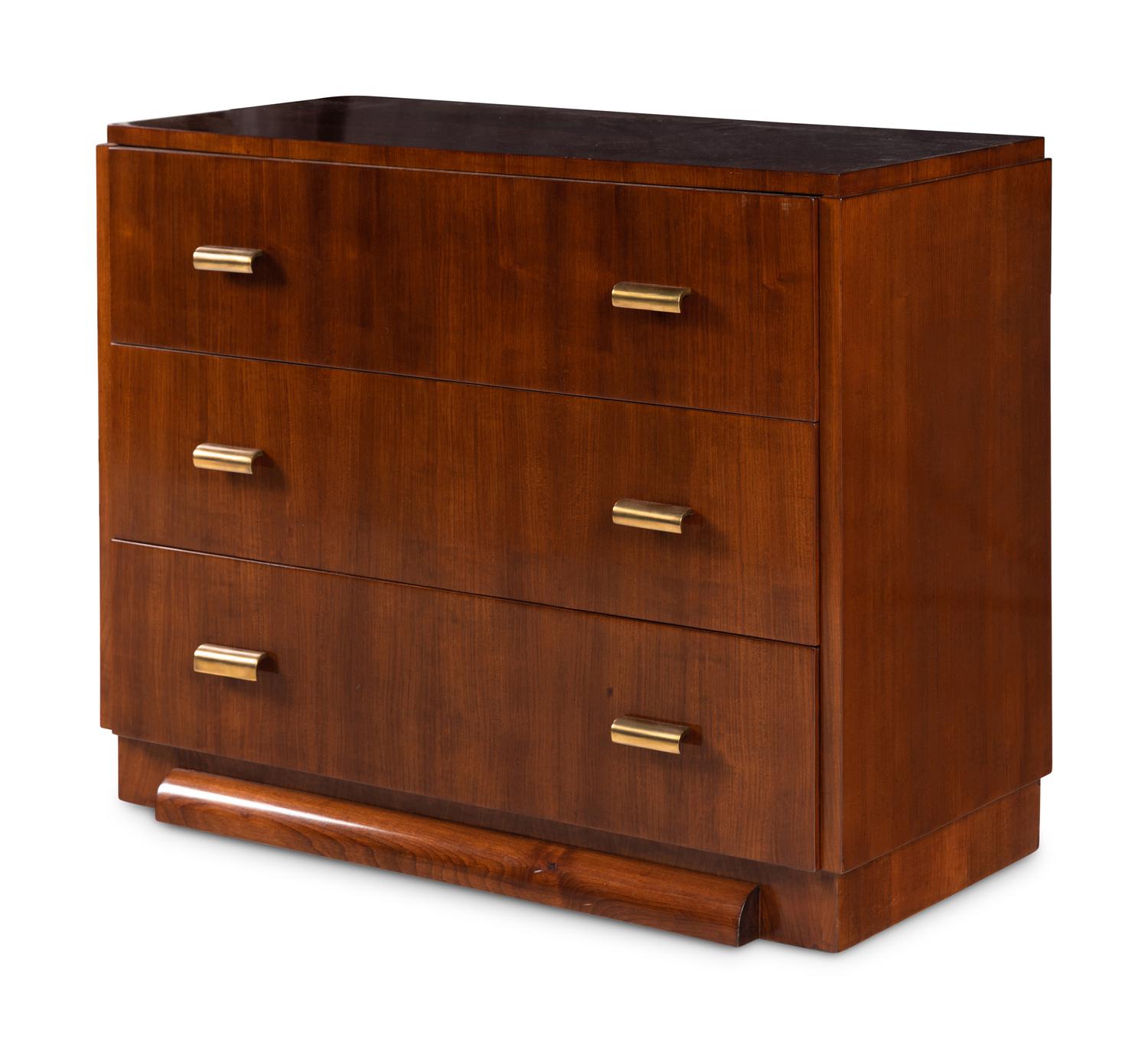 A Contemporary Walnut Chest of Drawers