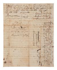 [ENSLAVEMENT & ABOLITION]. 2 estate documents listing enslaved persons, each with name and age included. Bourbon County, KY, 1833, 1854.