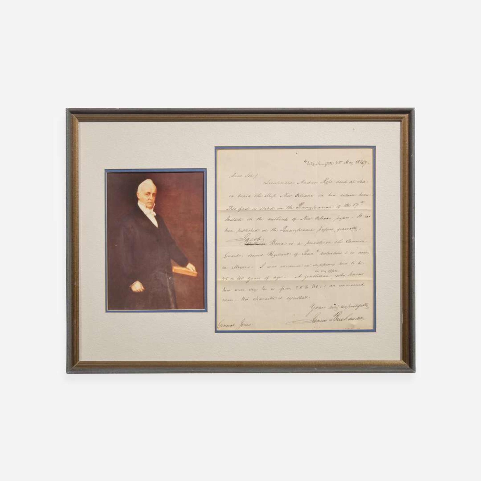 [Presidential] Fillmore, Millard, and Franklin Pierce and James Buchanan Group of 3 Signed Items