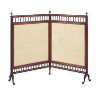 A George III Mahogany Two-Panel Firescreen