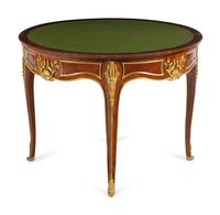 A Louis XV Style Gilt Bronze Mounted Kingwood Flip-Top Table by François Linke