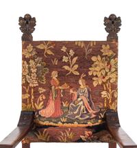 A Spanish Baroque Style Walnut Armchair