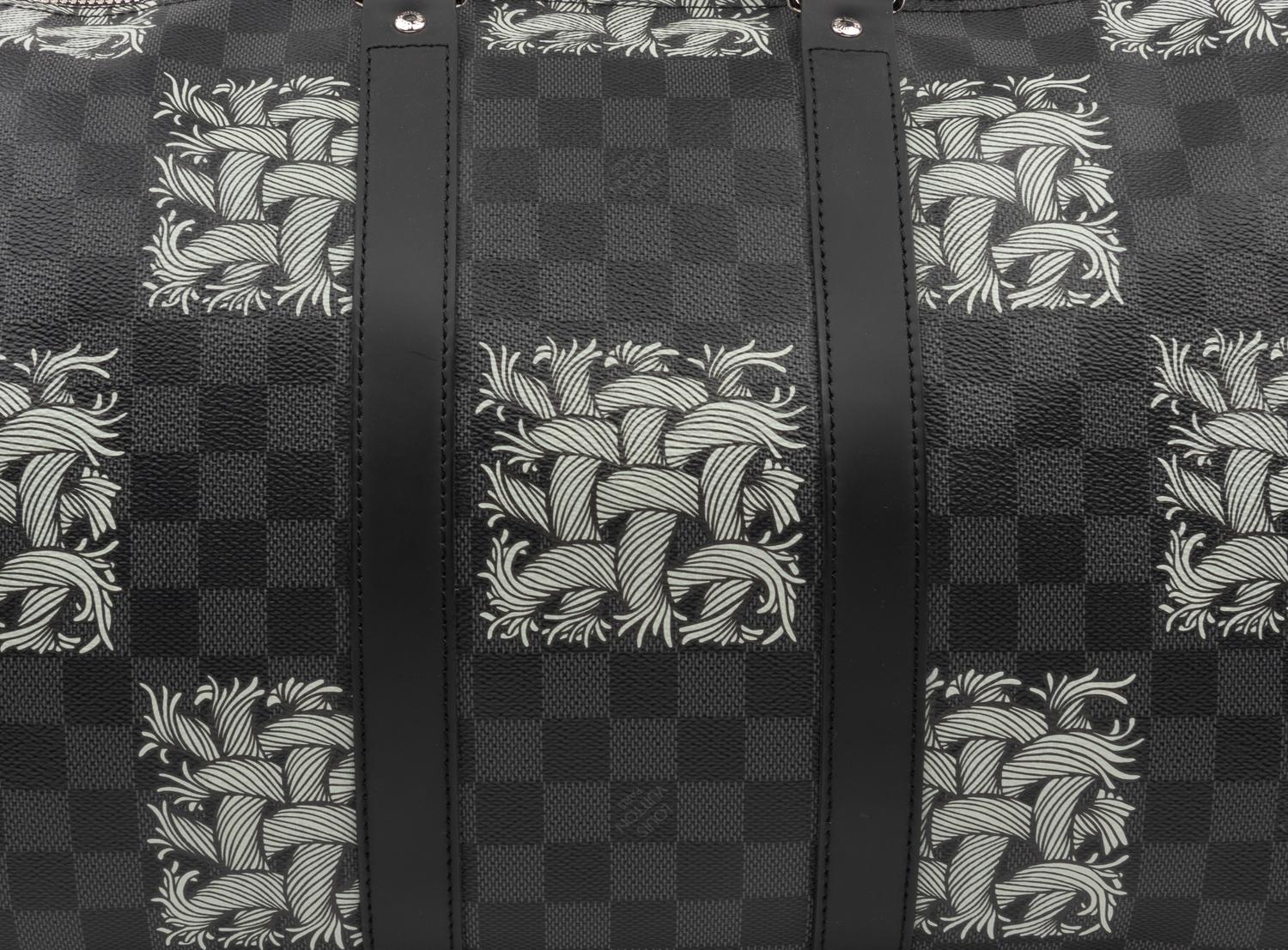 Louis Vuitton Limited Edition Keepall Bandoulière 45 in Damier Graphite, Rope, Christopher Nemeth, Fall Winter 2015-2016