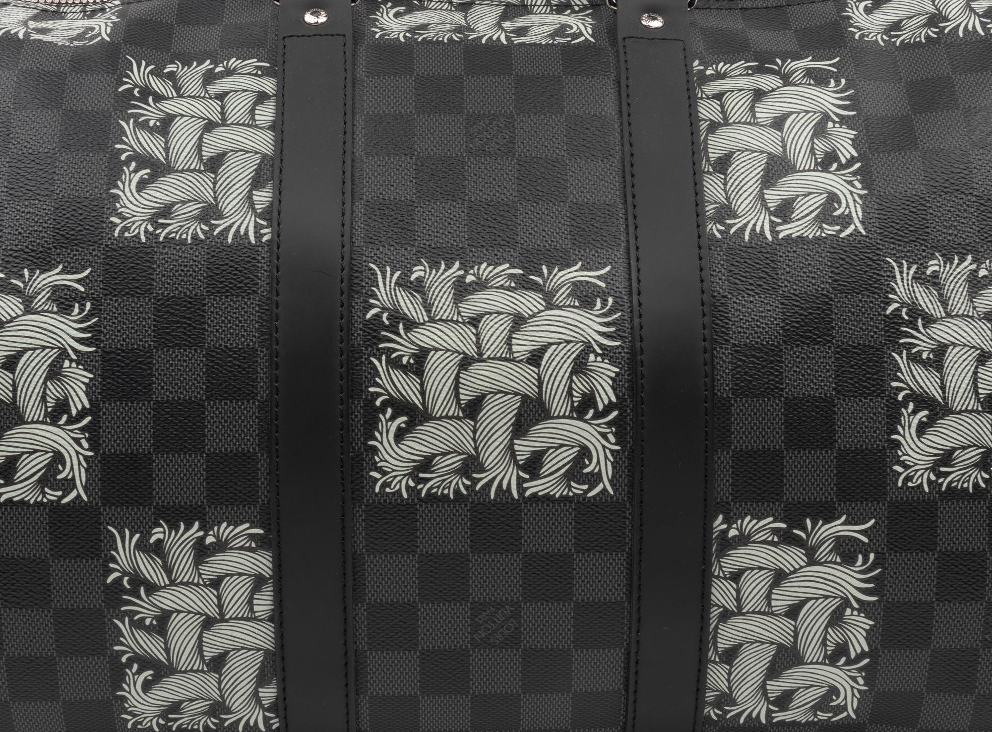 Louis Vuitton Limited Edition Keepall Bandoulière 45 in Damier Graphite, Rope, Christopher Nemeth, Fall Winter 2015-2016