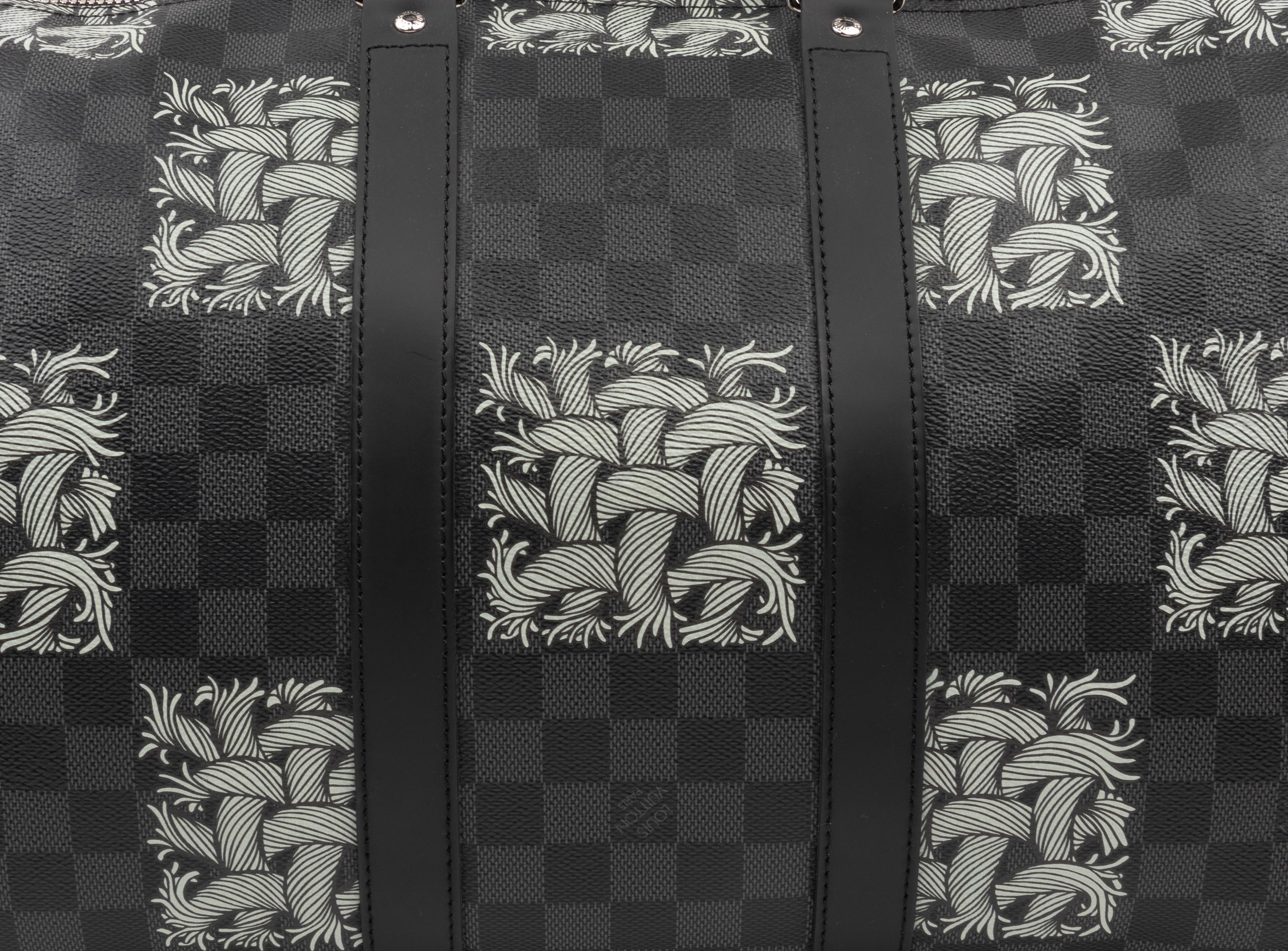 Louis Vuitton Limited Edition Keepall Bandoulière 45 in Damier Graphite, Rope, Christopher Nemeth, Fall Winter 2015-2016