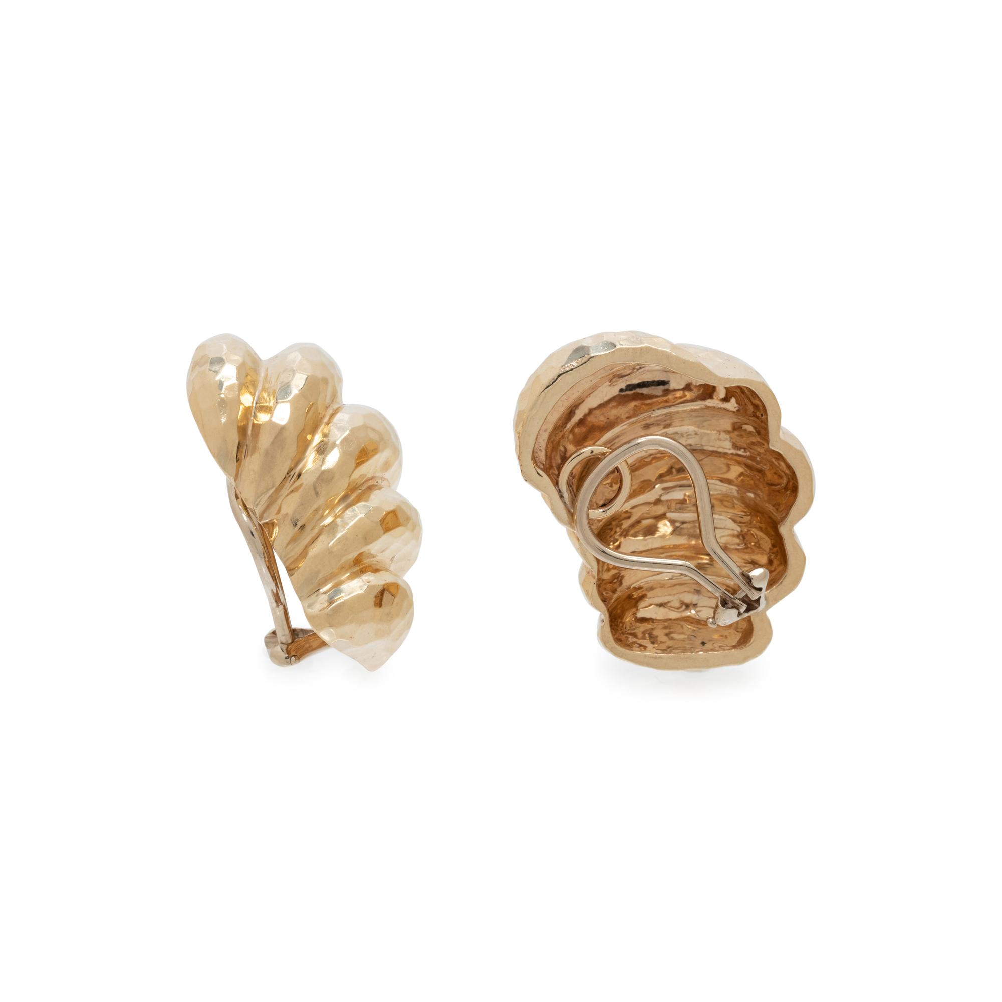 YELLOW GOLD EARCLIPS