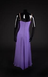 Dress and Cape, 1977. Designed by Edith Head, made by Western Costume Company in Los Angeles — Worn by Olivia de Havilland for the American Film Institute tribute to Bette Davis in 1977.