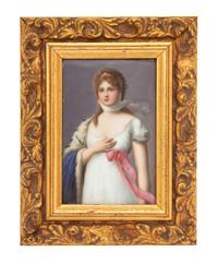 A French Painted Porcelain Plaque Height 5 3/4 x width 4 inches. — 19TH CENTURY