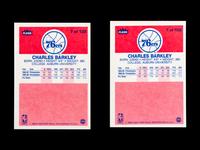 A Group of Two 1986 Fleer Charles Barkley Rookie Basketball Cards,