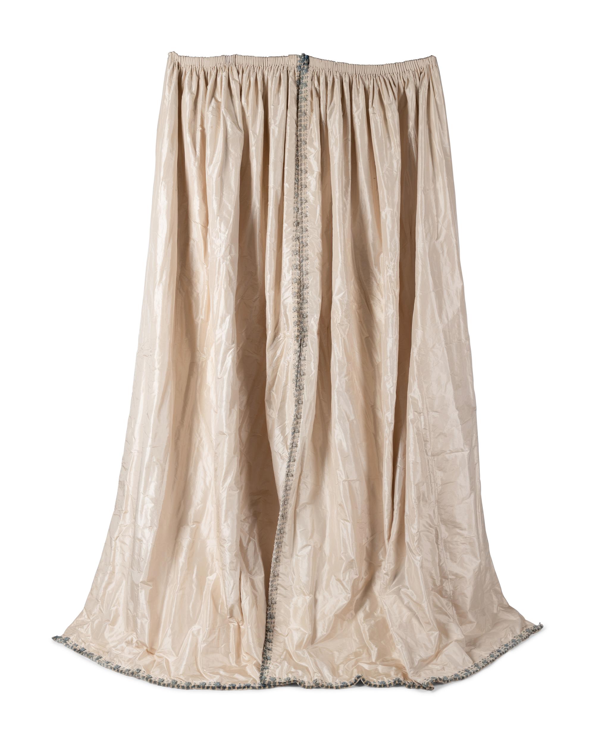 A Set of Six Silk Drapery Panels