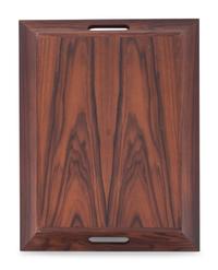 An Hermès Rosewood Tray with Two Smaller Associated Trays