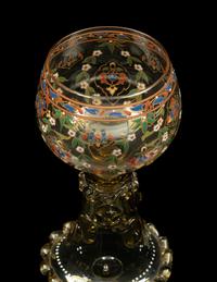 A Set of Twelve Continental Enameled Glass Roemers