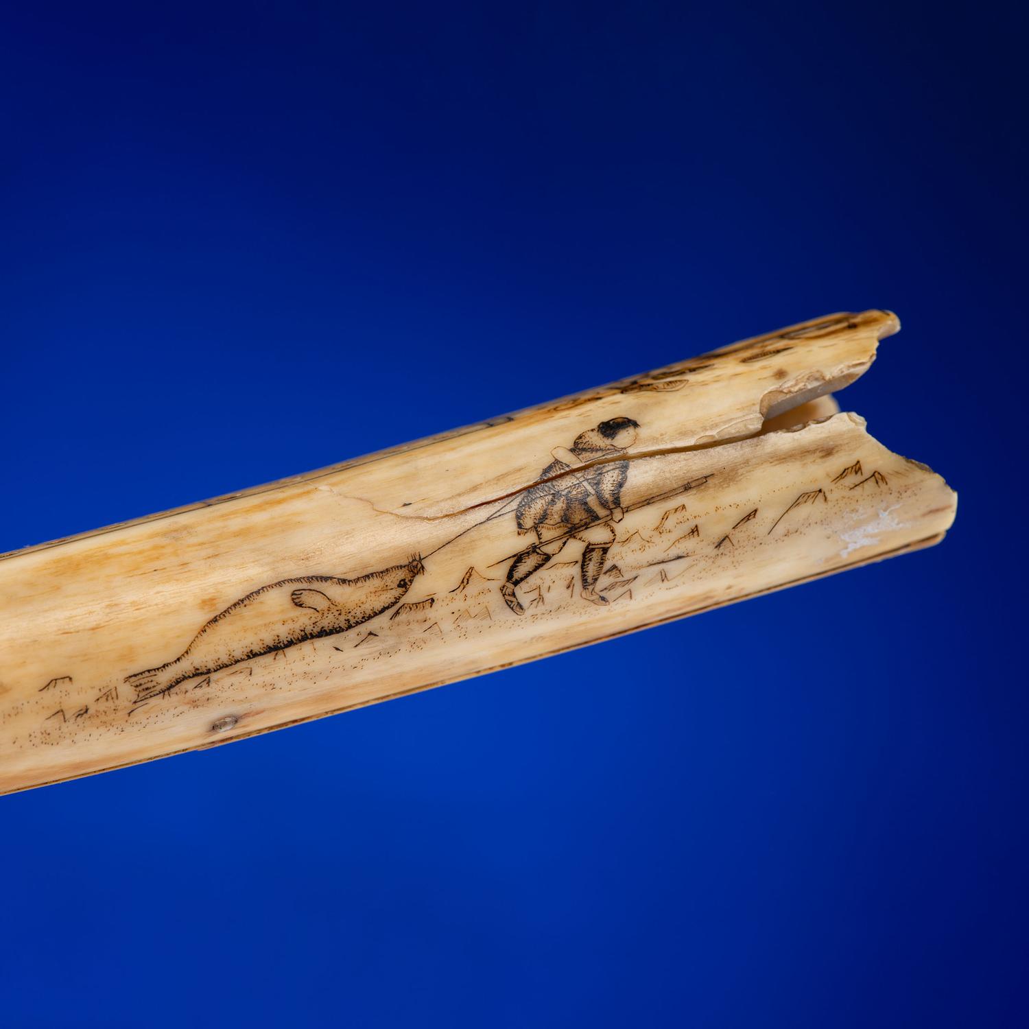 John Octuck (Inuit, 1873-1918) Scrimshawed Cribbage Board
