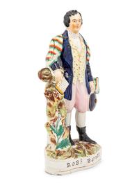 A Staffordshire Ceramic Figure Depicting Robert Burns