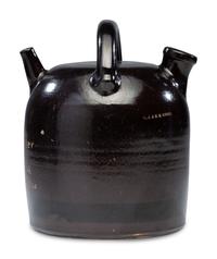 A Schrop Albany Slip-Glazed Harvest or Field Jug Identified to Frank Miller