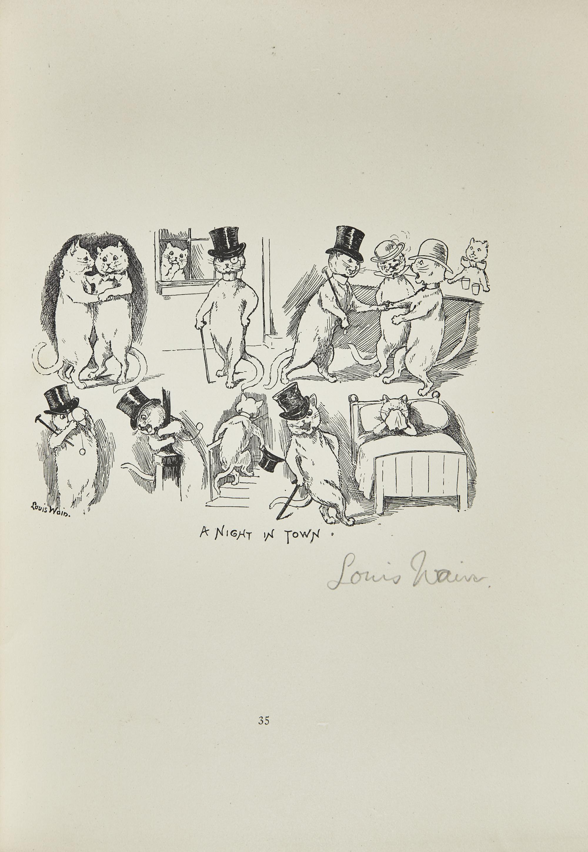 [Children’s & Illustrated] Dobson, Austin, and Harry Furniss, and Louis Wain, and Joseph Pennell, and Selwyn Image, et al. A Book of Drawings