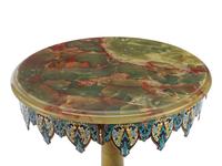 A French Onyx, Champlevé and Gilt Bronze Mounted Side Table