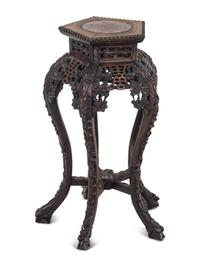 Three Chinese Carved Wood Stands