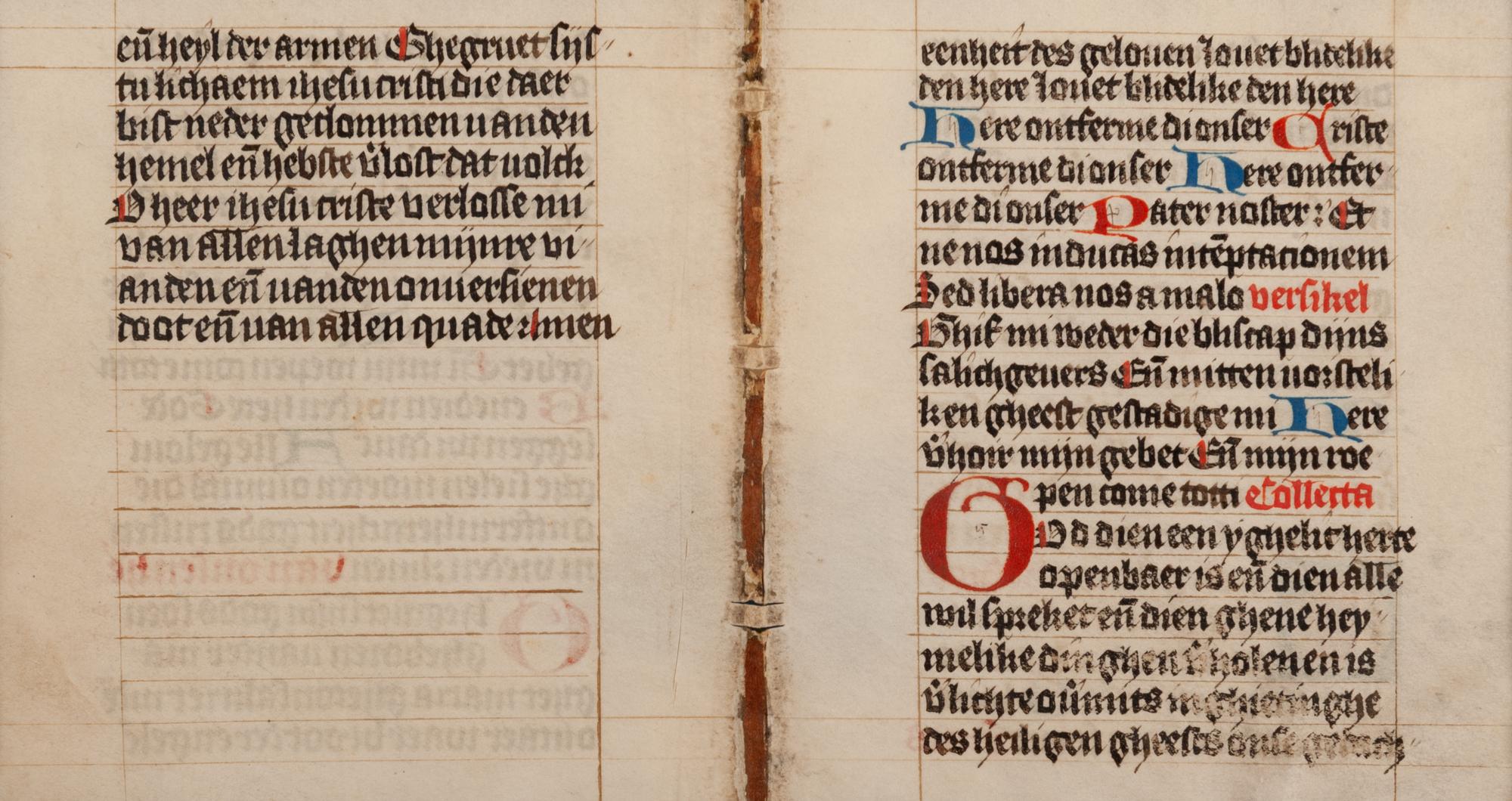 [MANUSCRIPT LEAVES -- BIBLES]. A group of 4 manuscript leaves on vellum, matted together, comprising: