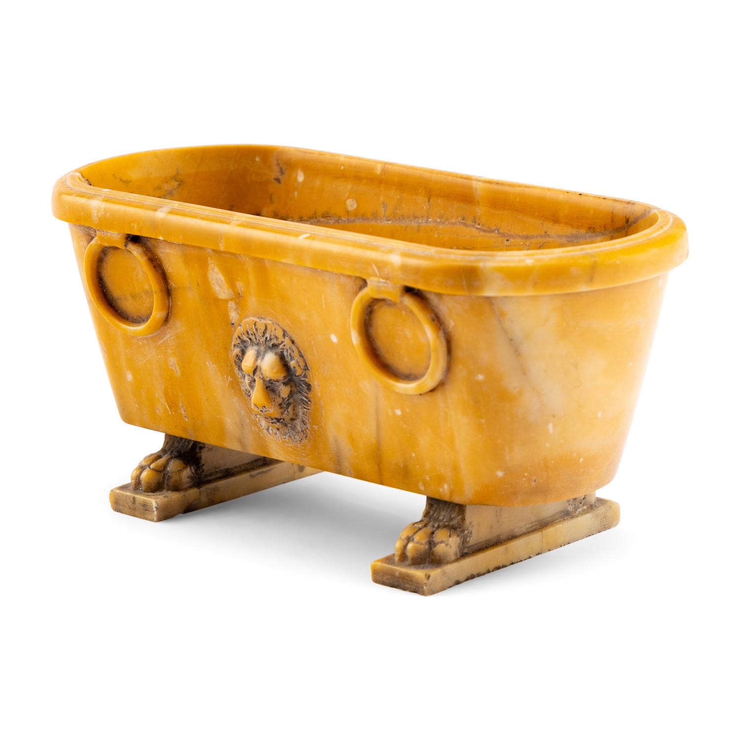 A Grand Tour Marmo Giallo Antico Marble Sarcophagus