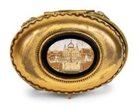 An Italian Micromosaic and Gilt Metal Trinket Box