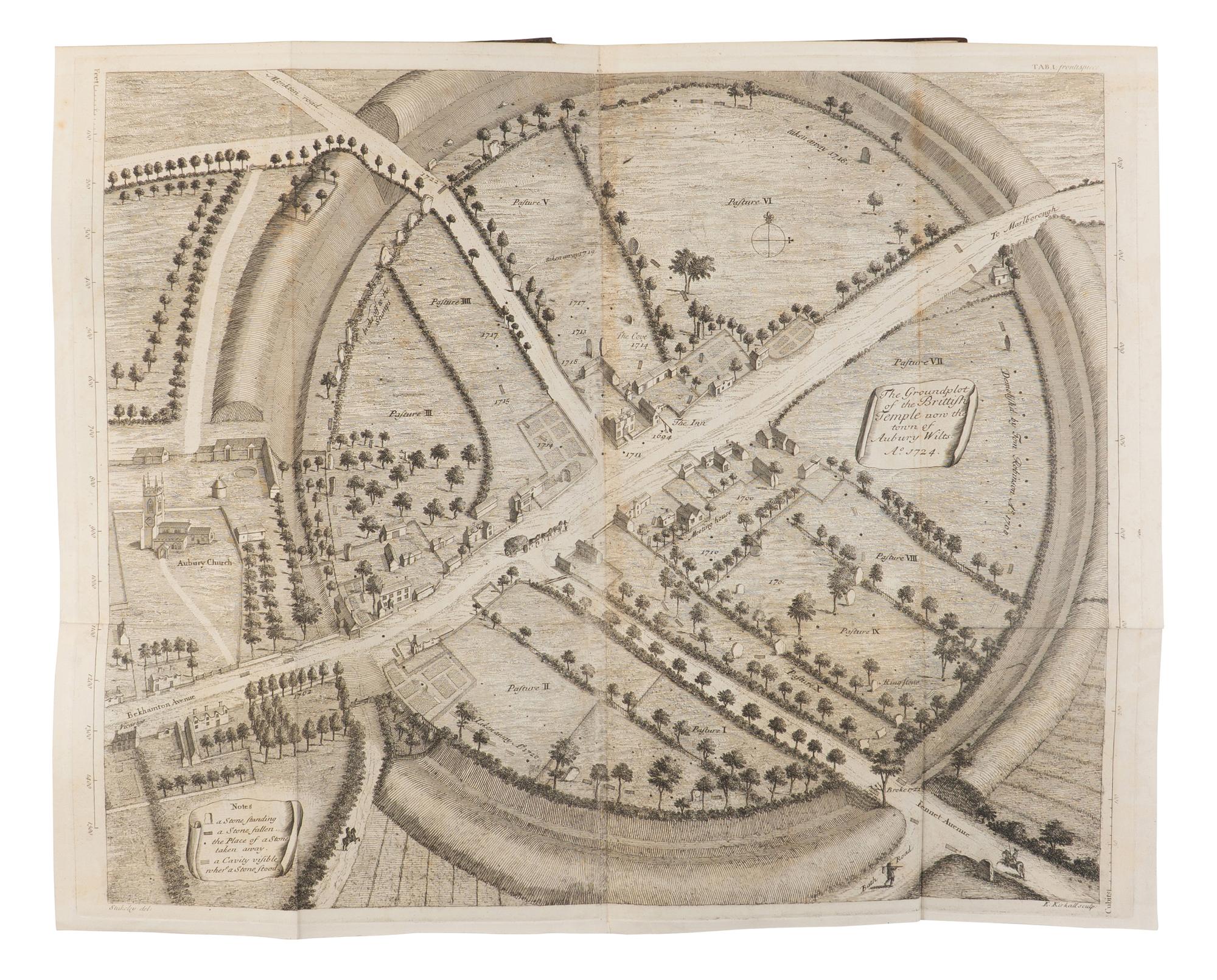 STUKELEY, William (1687-1765). Stonehenge: A Temple Restor'd to the British Druids . London: Printed for W. Innys and R. Manby, 1740.