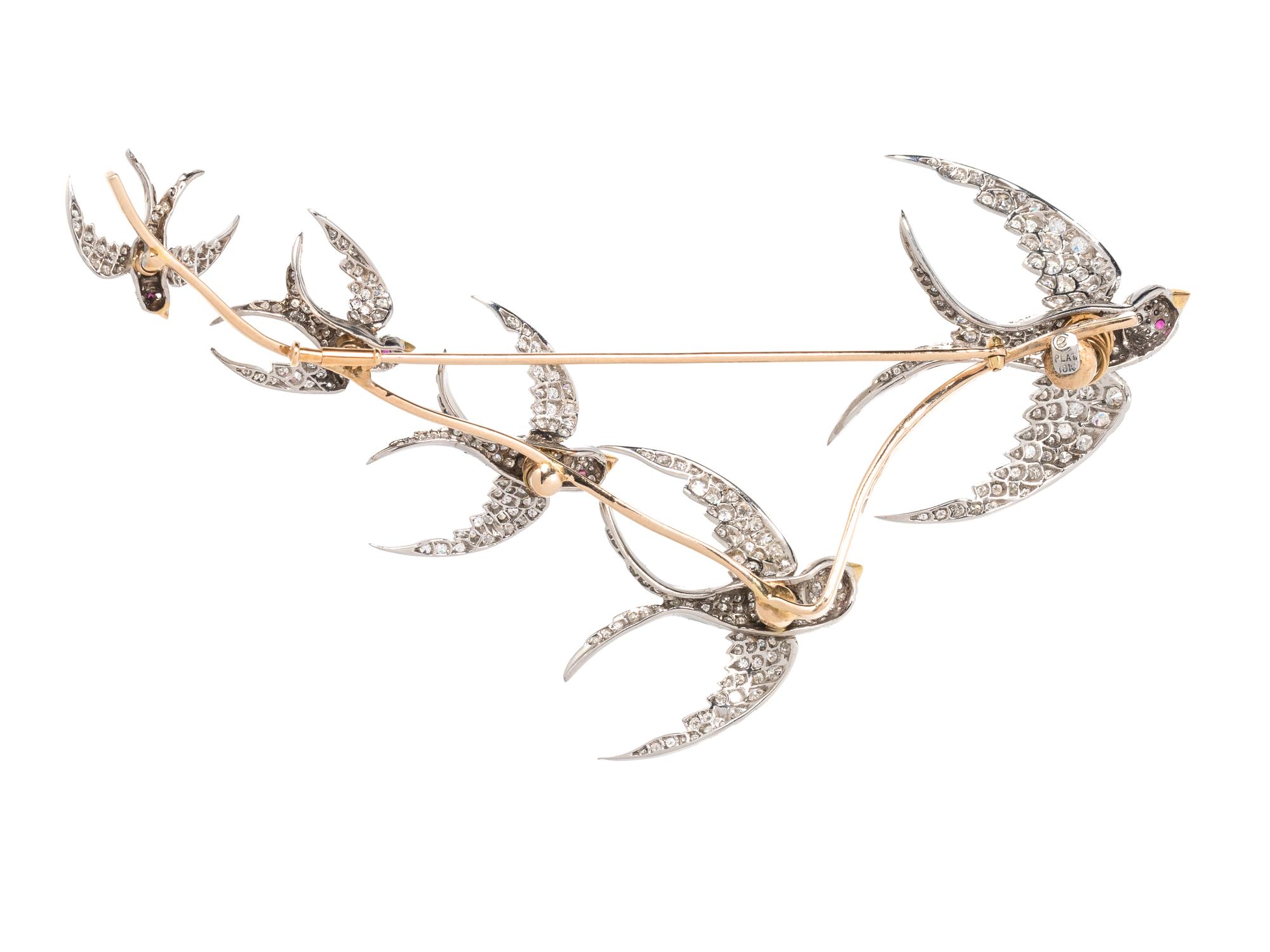 EVELYN CLOTHIER, DIAMOND EN TREMBLANT BROOCH