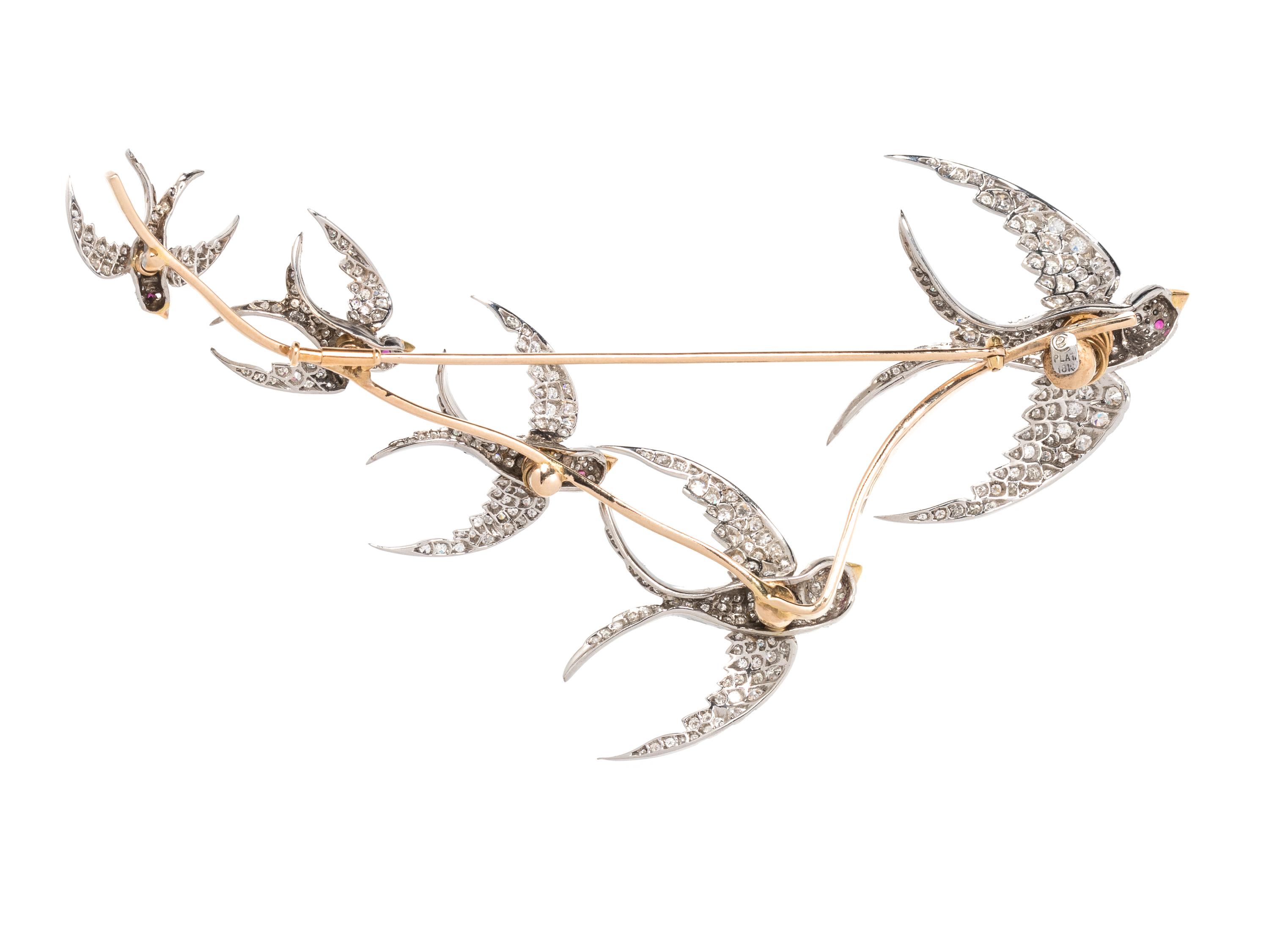 EVELYN CLOTHIER, DIAMOND EN TREMBLANT BROOCH