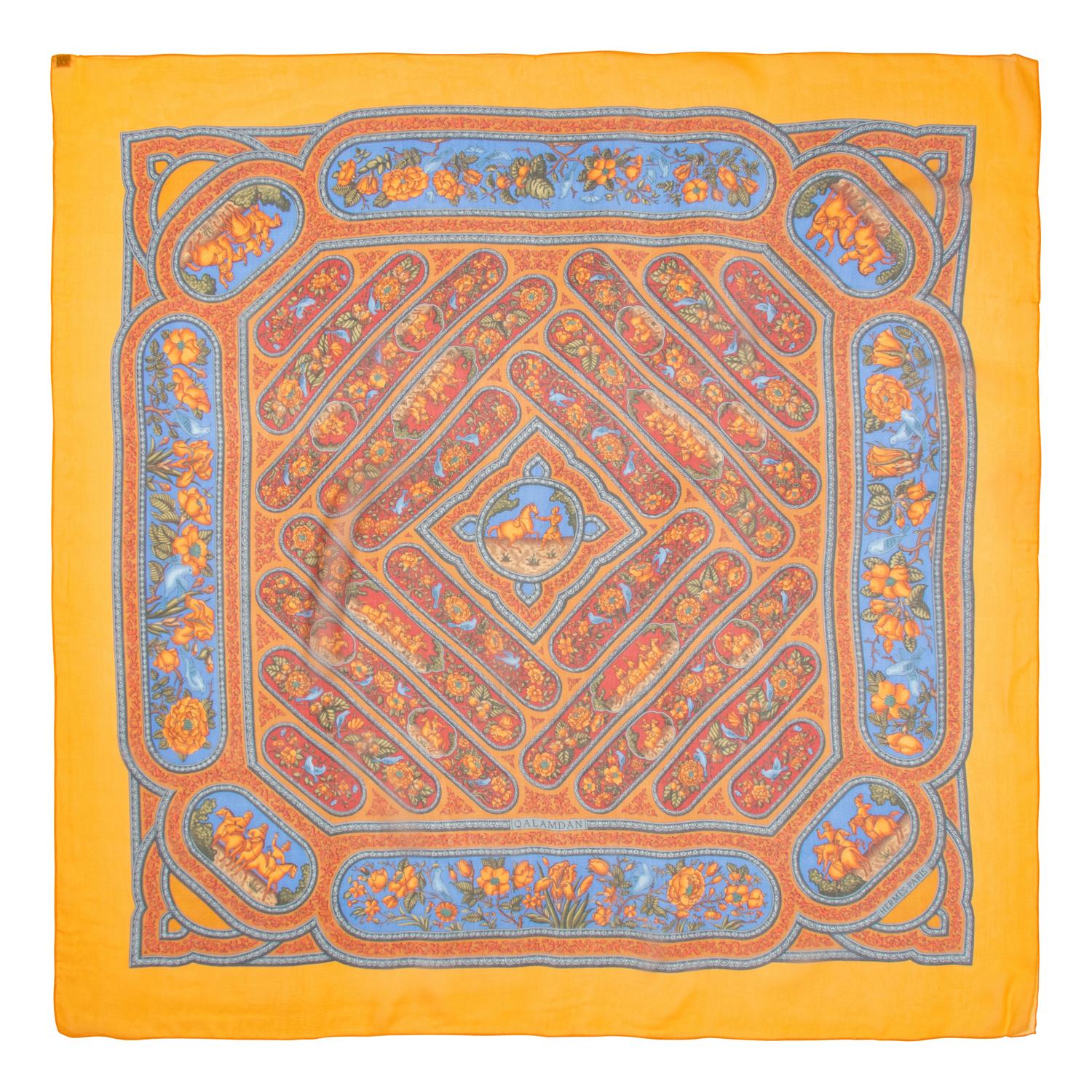 Three Hermès 90cm Silk Chiffon Scarves
