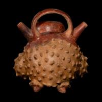 A Calima Terracotta Toad Effigy Alcarraza