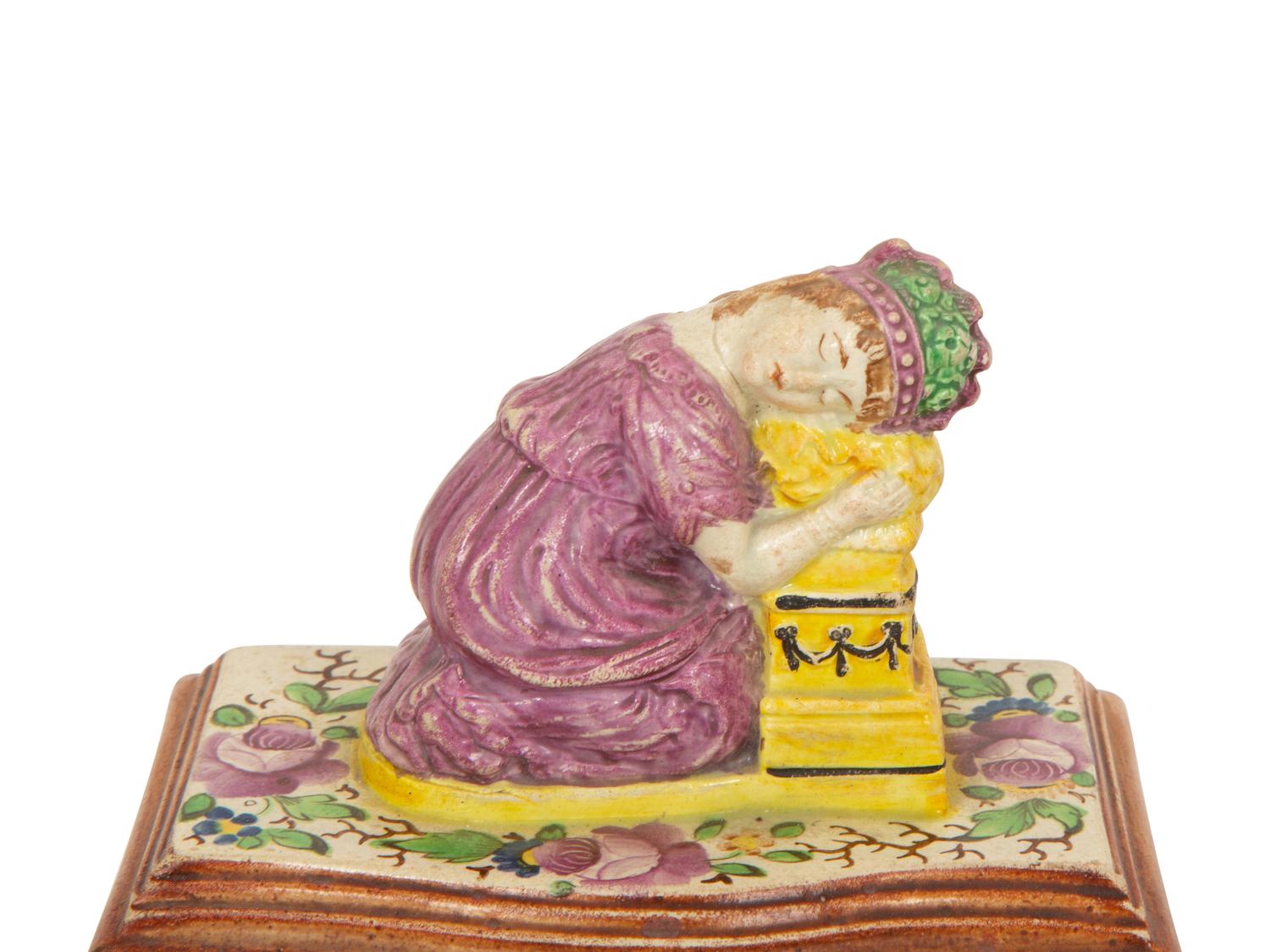 A Staffordshire Pearlware Box and Cover