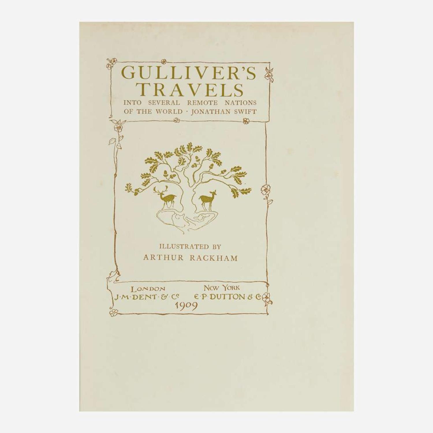 [Children's & Illustrated] [Rackham, Arthur] Swift, Jonathan Gulliver’s Travels Into Several Remote Nations of the World