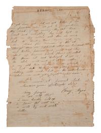 [CIVIL WAR]. Soldier's letter describing encounters with Morgan's Raiders. Warren Co., KY, 1862.