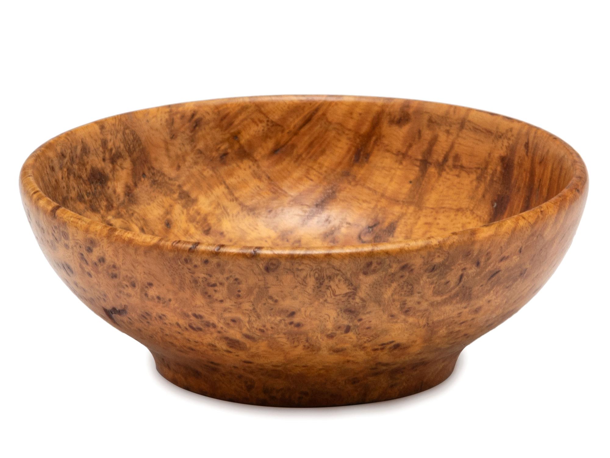 A Miniature Burlwood Dough Bowl, 19th Century