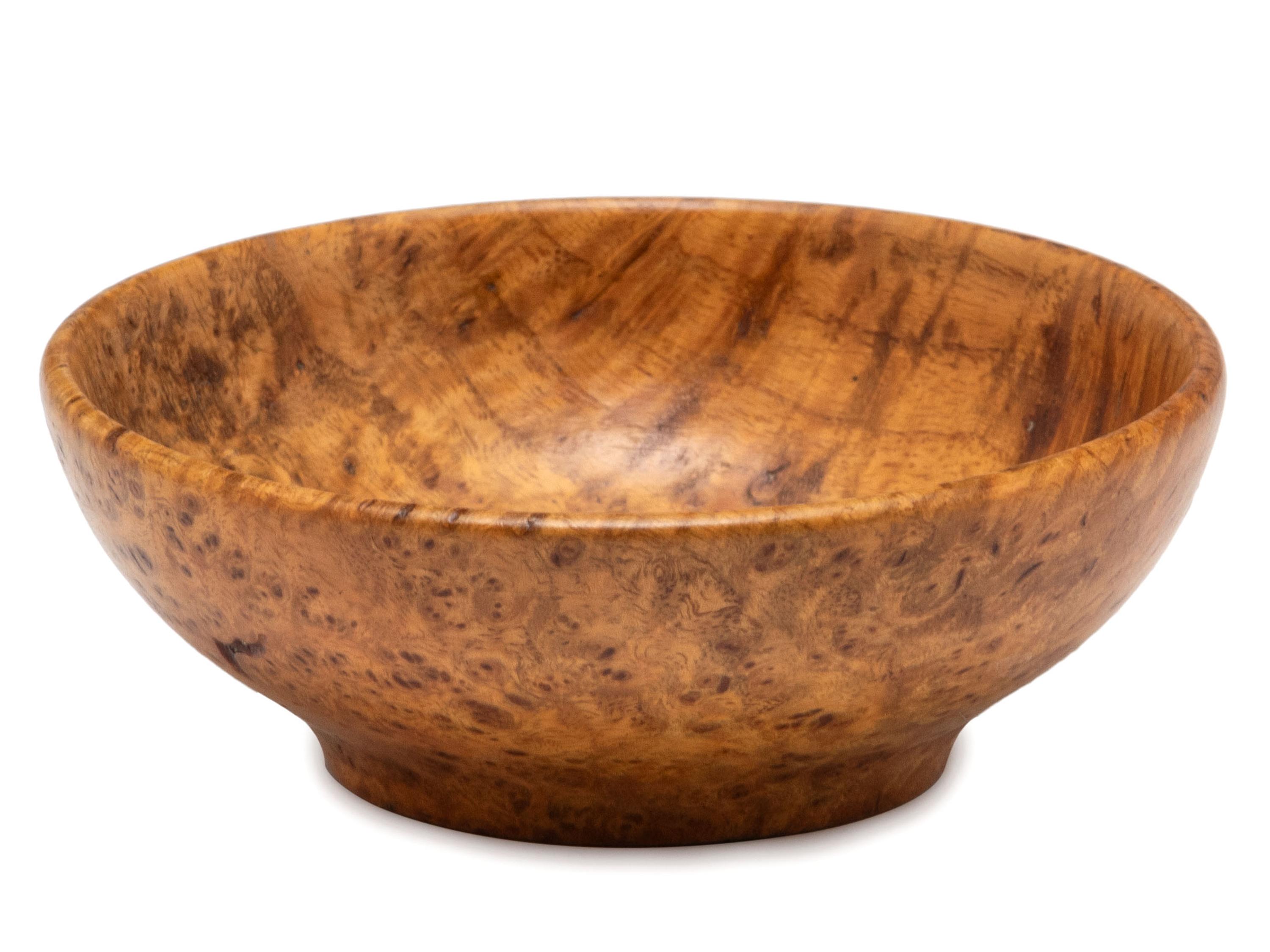 A Miniature Burlwood Dough Bowl, 19th Century