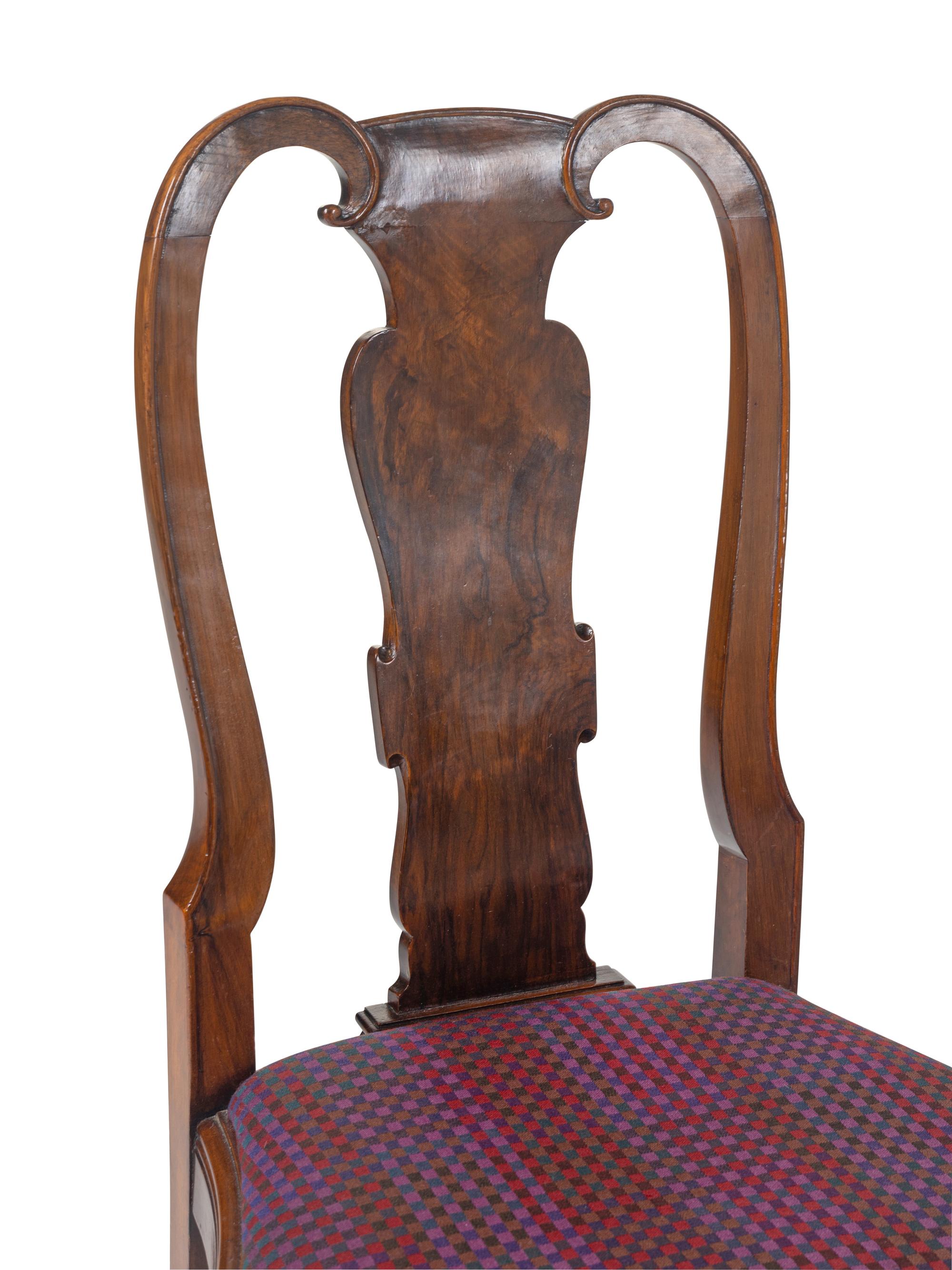 A Set of Eight George I Style Walnut Dining Chairs