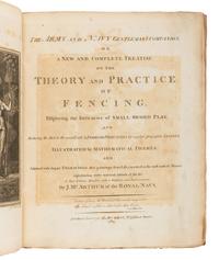 McARTHUR, John (1755-1840). The Army and Navy Gentleman's Companion; or a New and Complete Treatise on the Theory and Practice of Fencing . London: for J. Murray, 1784.