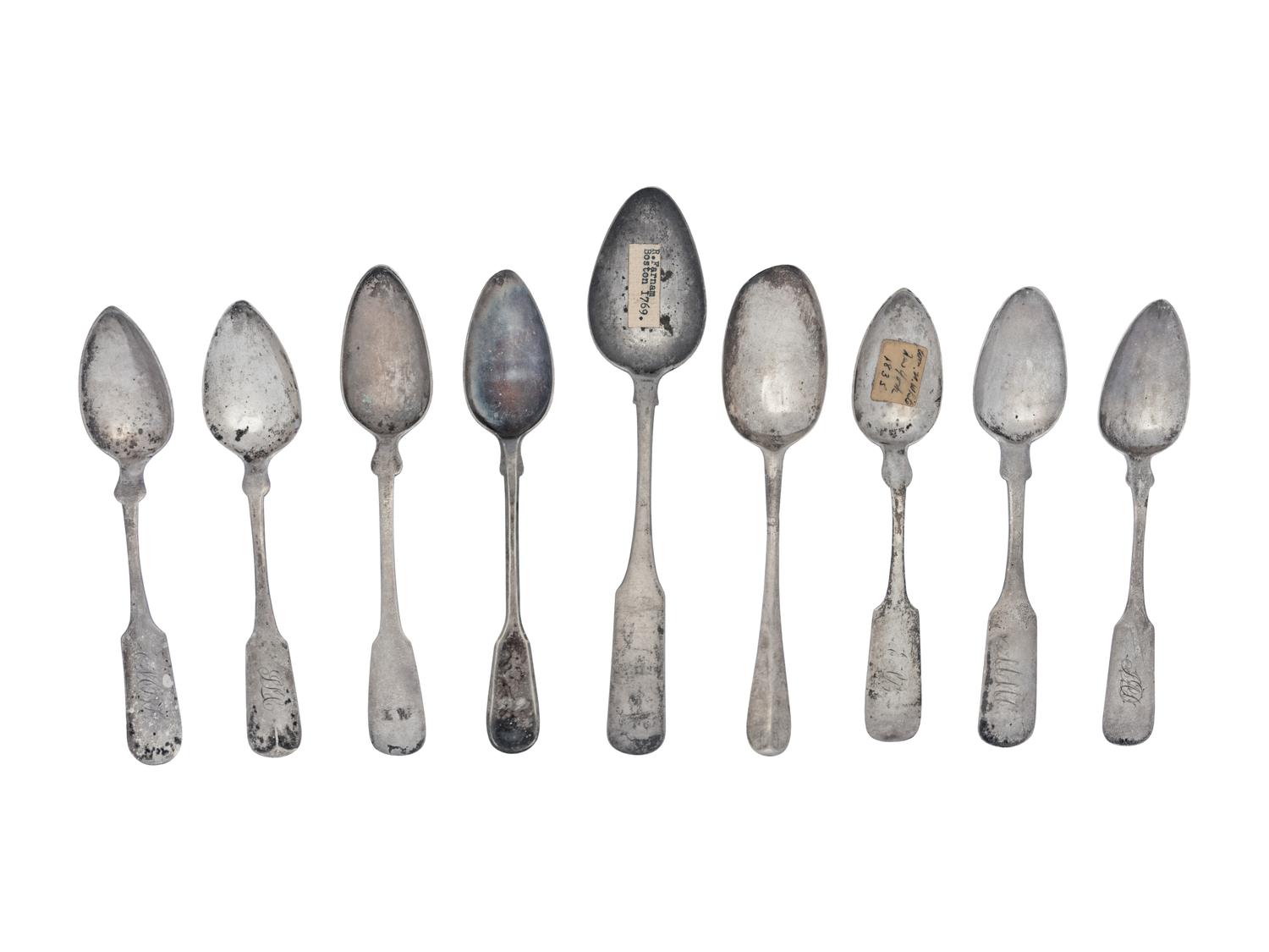 A Collection of American Silver Teaspoons