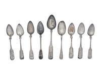 A Collection of American Silver Teaspoons
