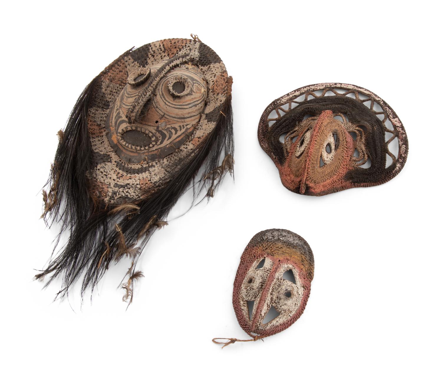 Three Oceanic Rattan Tumban Masks