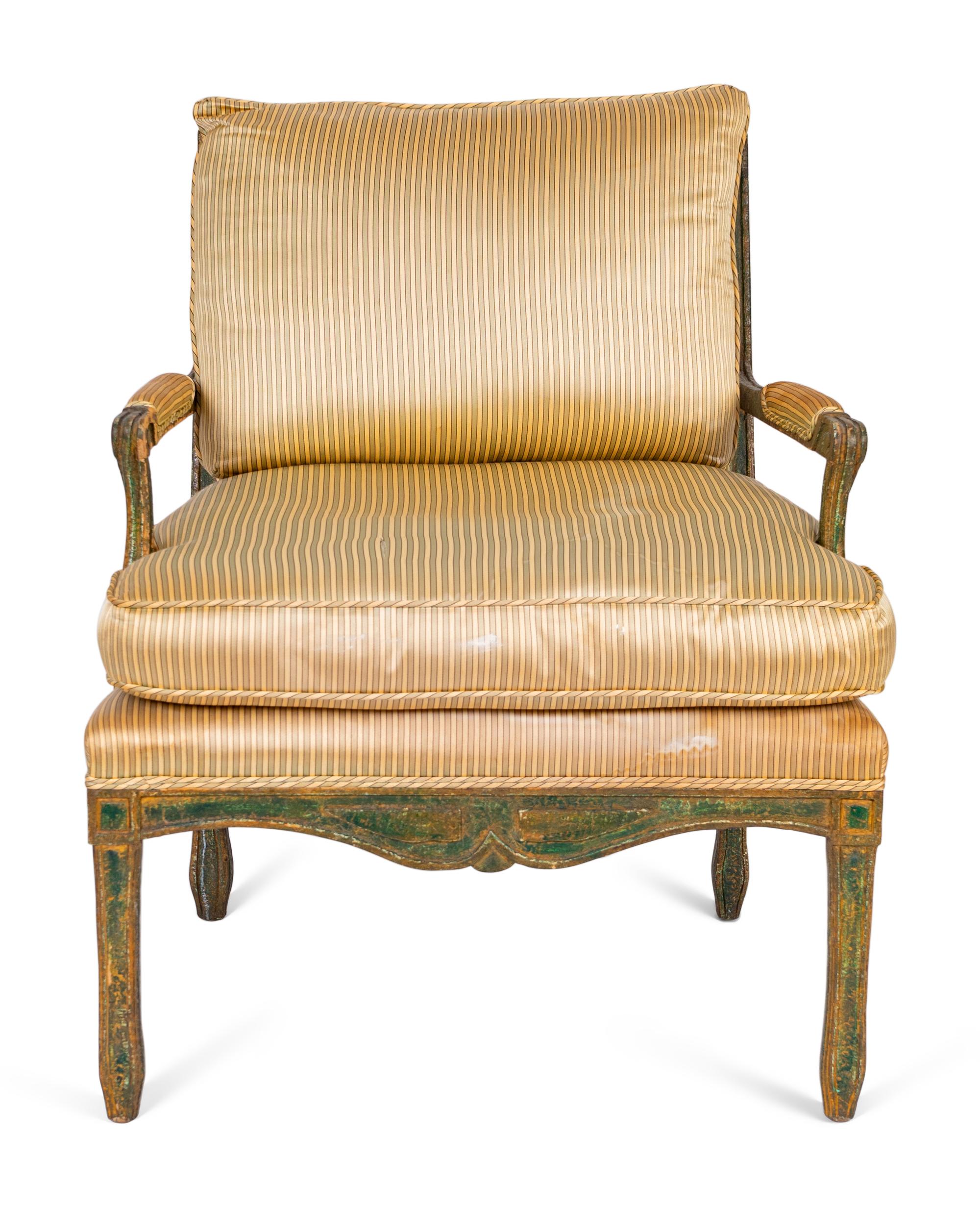 An Italian Neoclassical Style Painted Armchair — 20TH CENTURY