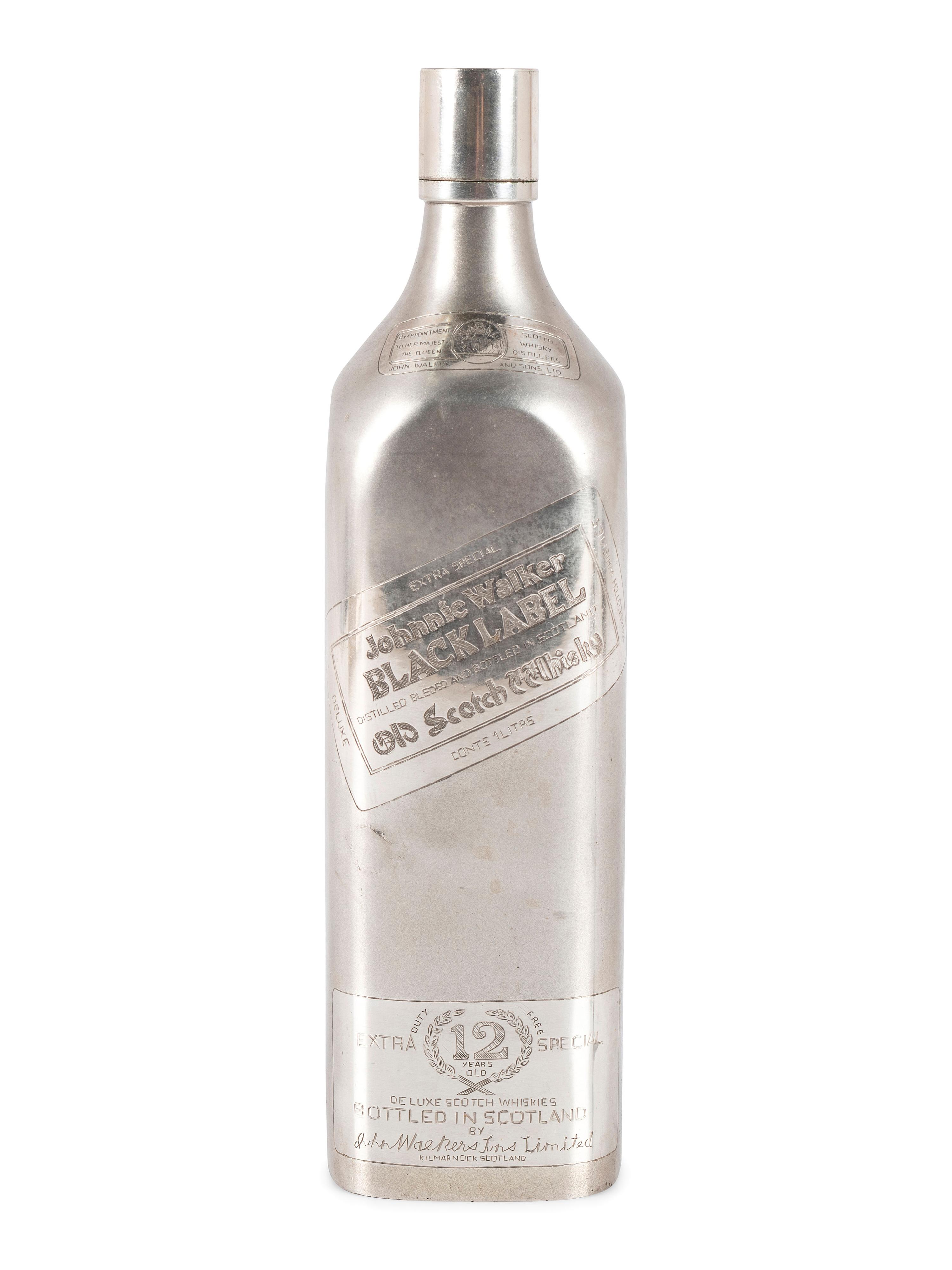 A Silver Johnnie Walker 'Black Label' Bottle
