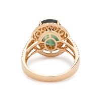 GREEN SAPPHIRE AND DIAMOND RING